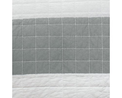 Lush Decor 16T000490 3 Piece Stripe Quilt Set, King, Gray/White: Home & Kitchen