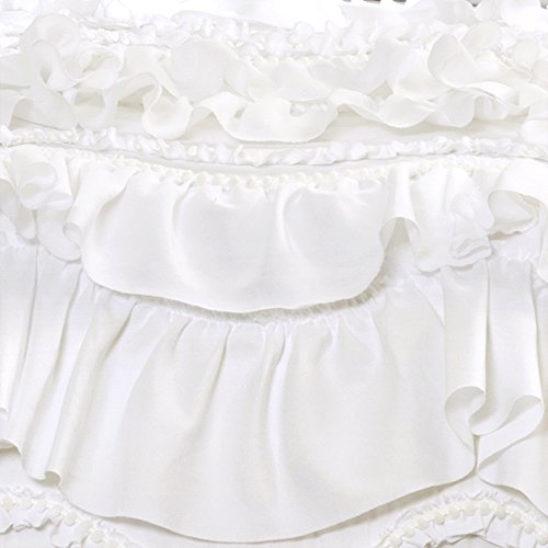 Lush Decor Kemmy Quilt Ruffled Textured 3 Piece Full Queen Size Bedding Set, White: Home & Kitchen