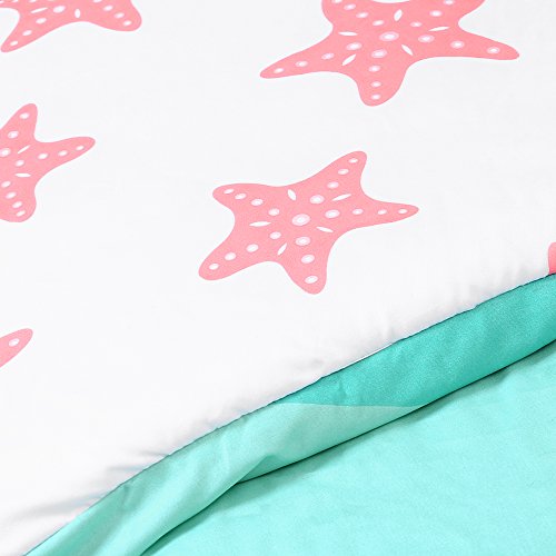 Lush Decor Mermaid Ruffle 3Piece Comforter Set, Full, Pink/Purple: Home & Kitchen