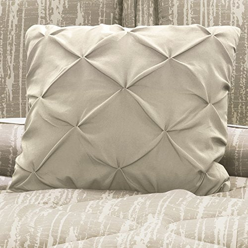 Lush Decor Rustic Stripe 6 Piece Comforter Set, Gray, Full/Queen: Home & Kitchen