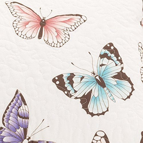 Lush Decor Lush DÃ©cor Flutter Butterfly 3 Piece Quilt Set, Full/Queen, 0: Home & Kitchen