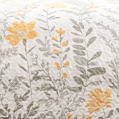 Lush Decor DÃ©cor Aprile 3 Piece Quilt Set, Full/Queen, Yellow: Home & Kitchen