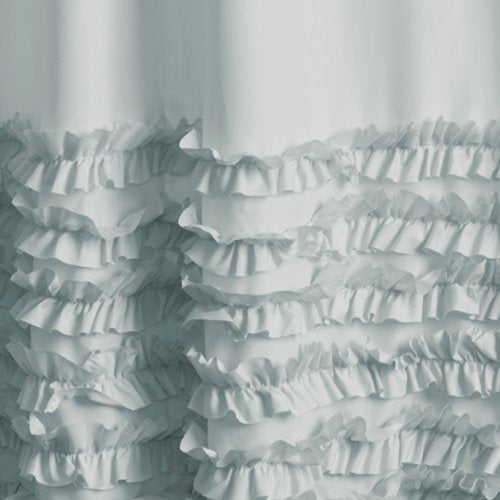 Lush Decor Skye Shower Curtain, Blue: Home & Kitchen