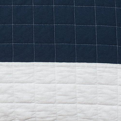 Lush Decor Lush DÃ©cor Stripe 2 Piece Quilt Set, Twin, Navy/White: Home & Kitchen