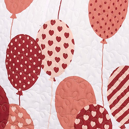 Lush Decor 16T000546 2 Piece Flying Balloon Quilt Set, Twin, Pink: Home & Kitchen