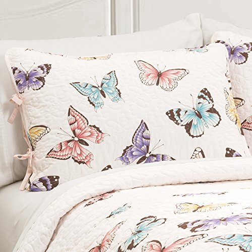 Lush Decor Lush DÃ©cor Flutter Butterfly 3 Piece Quilt Set, Full/Queen, 0: Home & Kitchen