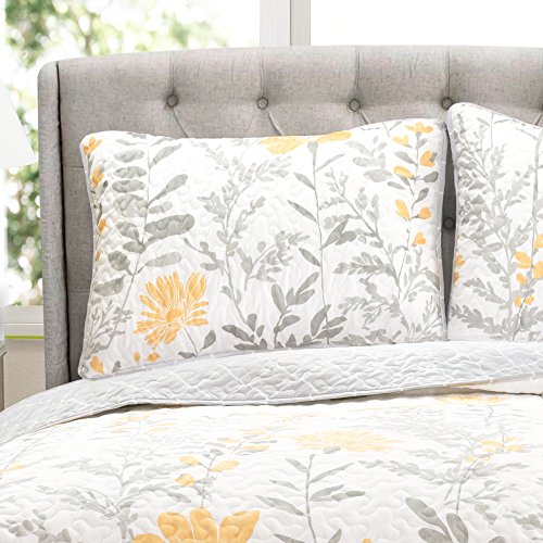 Lush Decor DÃ©cor Aprile 3 Piece Quilt Set, Full/Queen, Yellow: Home & Kitchen