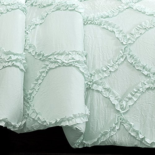 Lush Decor Avon 3 Piece Comforter Set, Full/Queen, Aqua: Home & Kitchen