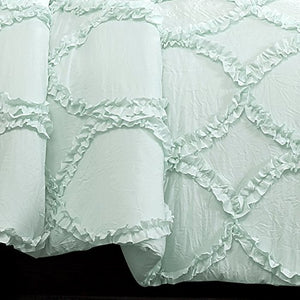 Lush Decor Avon 3 Piece Comforter Set, Full/Queen, Aqua: Home & Kitchen