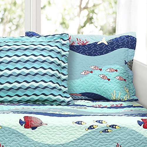 Lush Decor DÃ©cor Sea Life 6 Piece Daybed Cover Set, 39" x 75", Blue: Home & Kitchen