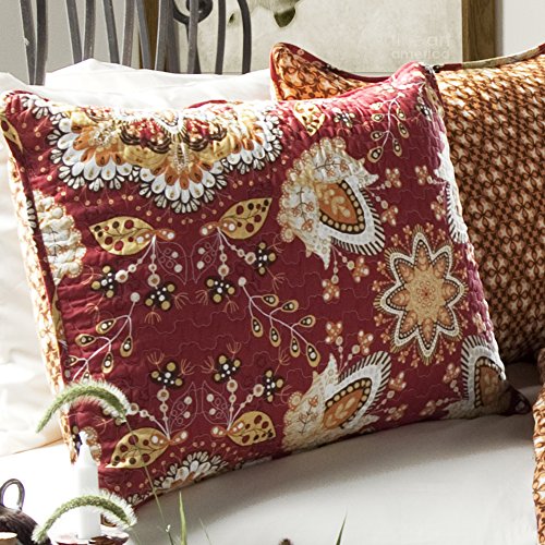 Lush Decor Addington Quilt Set, Full/Queen, Red: Home & Kitchen