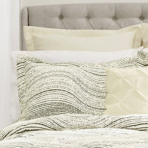 Lush Decor Pixel Wave 6 Piece Comforter Set, King, Taupe: Home & Kitchen