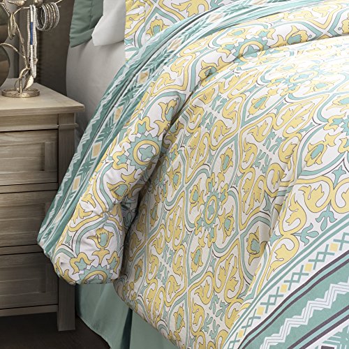 Lush Decor DÃ©cor Carlene 6 Piece Comorter Set, Queen, Blue: Home & Kitchen