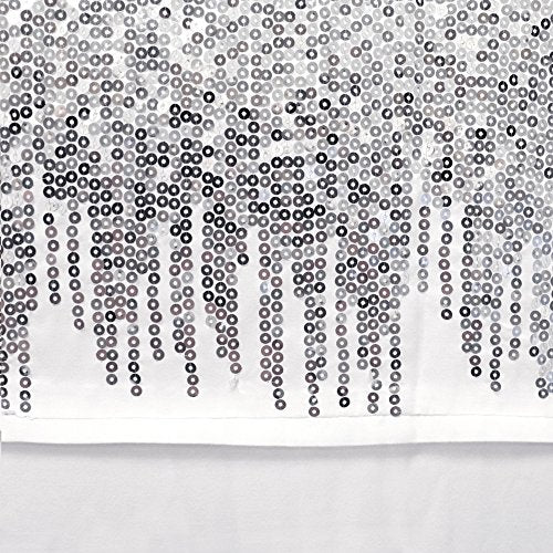 Lush Decor DÃ©cor Shimmer Sequins Shower Curtain, 70" x 72", Silver: Home & Kitchen