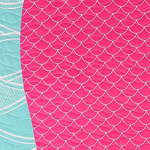Lush Decor DÃ©cor Mermaid Ruffle 2Piece Quilt Set, Twin, Pink/Purple: Home & Kitchen
