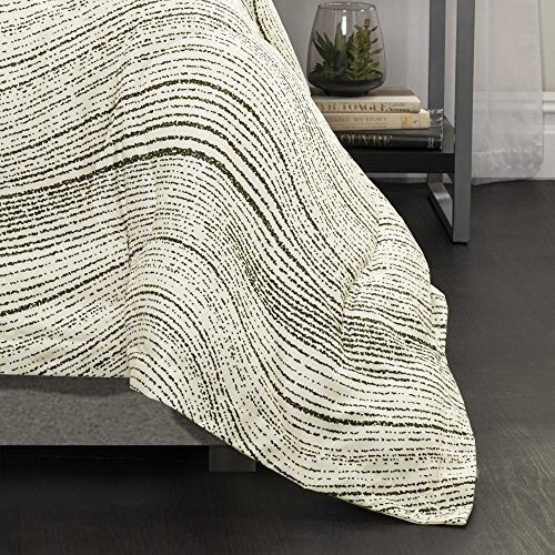 Lush Decor Pixel Wave 6 Piece Comforter Set, King, Taupe: Home & Kitchen