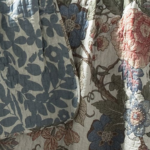 Lush Decor 3 Piece Sydney Quilt Set, King, Green/Blue: Home & Kitchen